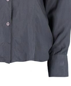 Emporio Armani Grey Silk Collared Shirt M For Women 17 Emporio Armani Grey Silk Collared Shirt M For Women -Emporio Armani sale luxury women emporio armani used clothes p6058 0006