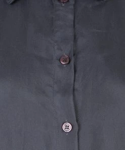 Emporio Armani Grey Silk Collared Shirt M For Women 18 Emporio Armani Grey Silk Collared Shirt M For Women -Emporio Armani sale luxury women emporio armani used clothes p6058 0007