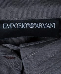 Emporio Armani Grey Silk Collared Shirt M For Women 19 Emporio Armani Grey Silk Collared Shirt M For Women -Emporio Armani sale luxury women emporio armani used clothes p6058 0008