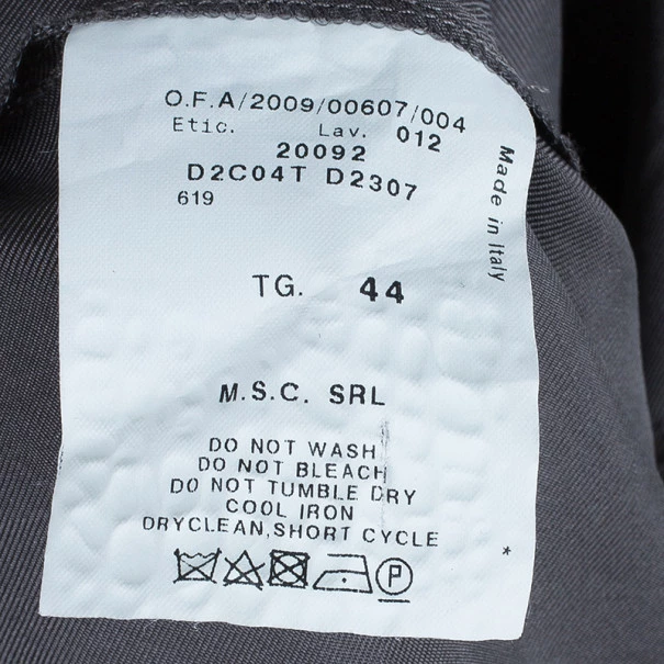 Emporio Armani Grey Silk Collared Shirt M For Women 11 Emporio Armani Grey Silk Collared Shirt M For Women - Image 9