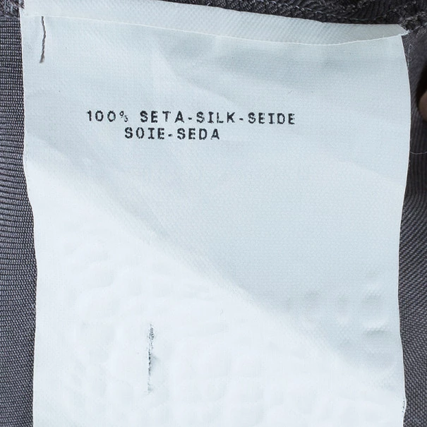 Emporio Armani Grey Silk Collared Shirt M For Women 12 Emporio Armani Grey Silk Collared Shirt M For Women - Image 10