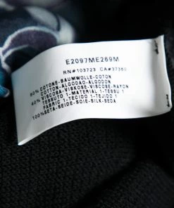 Emporio Armani Black & Blue Printed Silk Paneled Knit Cardigan M For Women -Emporio Armani sale luxury women emporio armani used clothes p606090 006