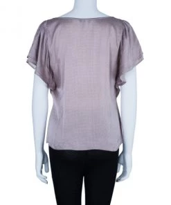 Emporio Armani Polka Dot Printed Silk Top M For Women -Emporio Armani sale luxury women emporio armani used clothes p6064 003