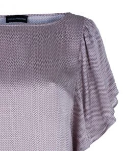 Emporio Armani Polka Dot Printed Silk Top M For Women -Emporio Armani sale luxury women emporio armani used clothes p6064 004
