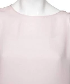 Emporio Armani Powder Pink Crepe Silk Blouse M For Women -Emporio Armani sale luxury women emporio armani used clothes p607993 005
