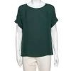 Emporio Armani Green Silk Cap Sleeve Top M For Women -Emporio Armani sale luxury women emporio armani used clothes p608196 1647405934 008
