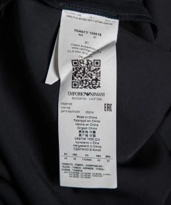 Emporio Armani Blue Crepe Side Pleated Dress M For Women -Emporio Armani sale luxury women emporio armani used clothes p609083 008