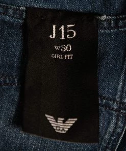 Emporio Armani J15 Navy Blue Denim Girl Fit Jeans L For Women -Emporio Armani sale luxury women emporio armani used clothes p609742 005