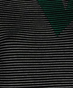 Emporio Armani Black Striped Knit Pleat Detail Long Sleeve Dress M For Women -Emporio Armani sale luxury women emporio armani used clothes p611233 004