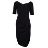Emporio Armani Black Knit Ruched Dress M For Women -Emporio Armani sale luxury women emporio armani used clothes p61126 001