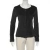 Emporio Armani Grey Terry Zip Front Jacket M For Women -Emporio Armani sale luxury women emporio armani used clothes p613549 001