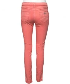 Emporio Armani Pink Denim Faded Detail Pants S For Women -Emporio Armani sale luxury women emporio armani used clothes p614276 001