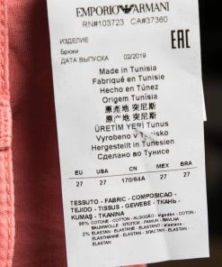 Emporio Armani Pink Denim Faded Detail Pants S For Women -Emporio Armani sale luxury women emporio armani used clothes p614276 006