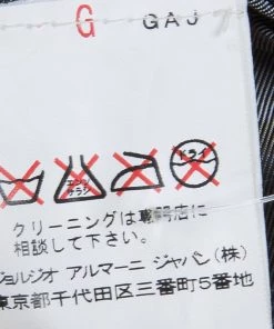 Emporio Armani Cream And Black Leather Trim Wool Blazer S For Women -Emporio Armani sale luxury women emporio armani used clothes p61644 010