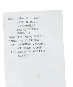 Emporio Armani Cream And Black Leather Trim Wool Blazer S For Women -Emporio Armani sale luxury women emporio armani used clothes p61644 011