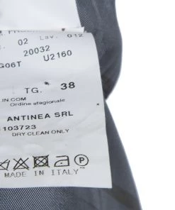 Emporio Armani Cream And Black Leather Trim Wool Blazer S For Women -Emporio Armani sale luxury women emporio armani used clothes p61644 012