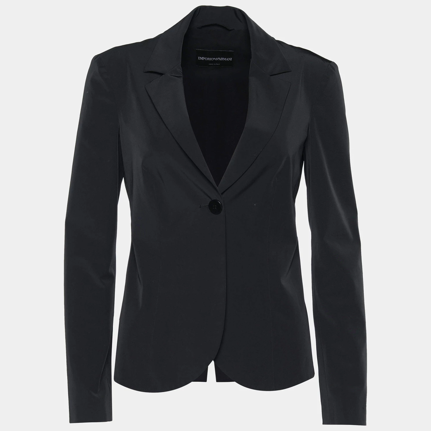 Emporio Armani Black Synthetic Single Breasted Blazer S For Women 3 Emporio Armani Black Synthetic Single Breasted Blazer S For Women