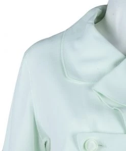Emporio Armani Pale Mint Green Asymmetric Jacket L For Women -Emporio Armani sale luxury women emporio armani used clothes p62379 005