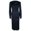 Emporio Armani Navy Blue Knit Long Sleeve Dress S For Women -Emporio Armani sale luxury women emporio armani used clothes p63123 001