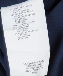 Emporio Armani Navy Blue Knit Long Sleeve Dress S For Women -Emporio Armani sale luxury women emporio armani used clothes p63123 010