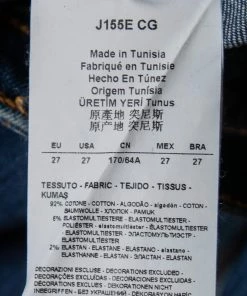 Emporio Armani Blue Denim Floral Embroidered Jeans S For Women -Emporio Armani sale luxury women emporio armani used clothes p638520 004