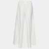 Emporio Armani Off White Striped Linen Wide Leg Culottes M For Women -Emporio Armani sale luxury women emporio armani used clothes p639548 006
