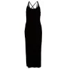 Emporio Armani Dark Brown Cross Back Velvet Maxi Dress S For Women