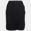 Emporio Armani Black Crepe Pleat Detail Short Skirt M For Women -Emporio Armani sale luxury women emporio armani used clothes p643636 001