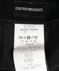 Emporio Armani Black Crepe Pleat Detail Short Skirt M For Women -Emporio Armani sale luxury women emporio armani used clothes p643636 002