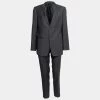 Emporio Armani Grey Checkered Wool Pant Suit S For Women -Emporio Armani sale luxury women emporio armani used clothes p645594 003