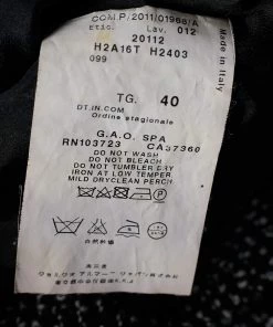 Emporio Armani Black Patterned Wool & Crepe Maxi Dress S For Women -Emporio Armani sale luxury women emporio armani used clothes p654402 005