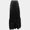 Emporio Armani Black Silk Satin Ruffled Hem Skirt S For Women 1 Emporio Armani Black Silk Satin Ruffled Hem Skirt S For Women -Emporio Armani sale luxury women emporio armani used clothes p664190 001