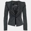 Emporio Armani Black Jacquard Single Breasted Blazer S For Women -Emporio Armani sale luxury women emporio armani used clothes p666460 001