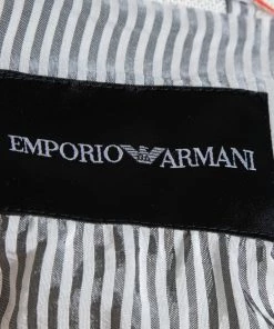 Emporio Armani Cream Knit Pocketed Button Front Jacket S For Women 10 Emporio Armani Cream Knit Pocketed Button Front Jacket S For Women -Emporio Armani sale luxury women emporio armani used clothes p666988 004