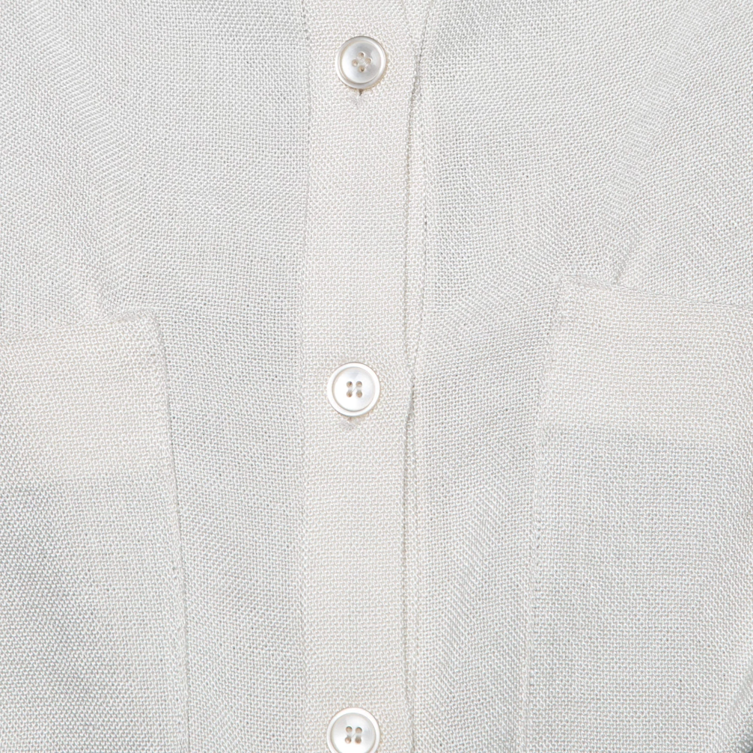 Emporio Armani Cream Knit Pocketed Button Front Jacket S For Women 5 Emporio Armani Cream Knit Pocketed Button Front Jacket S For Women - Image 3