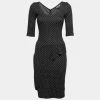 Emporio Armani Black Knit Polka Dots Ruffle Detail Midi Dress M For Women 2 Emporio Armani Black Knit Polka Dots Ruffle Detail Midi Dress M For Women -Emporio Armani sale luxury women emporio armani used clothes p668179 004