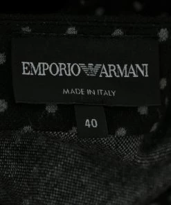 Emporio Armani Black Polka Dots Printed Knit Tank Top S For Women -Emporio Armani sale luxury women emporio armani used clothes p668388 005