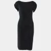 Emporio Armani Black/Grey Knit Dress S For Women