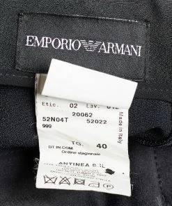Emporio Armani Black Sateen Skirt Set S For Women -Emporio Armani sale luxury women emporio armani used clothes p670528 005