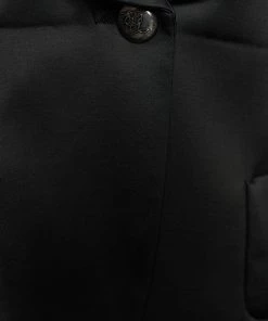 Emporio Armani Black Ruffled Shawl Collar Blazer M For Women -Emporio Armani sale luxury women emporio armani used clothes p671245 005