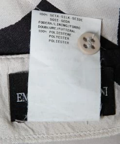 Emporio Armani White Printed Flared Midi Skirt M For Women -Emporio Armani sale luxury women emporio armani used clothes p677300 003