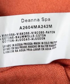 Emporio Armani Orange Beaded Detail Sleeveless Knit Top S For Women -Emporio Armani sale luxury women emporio armani used clothes p682257 007