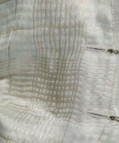 Emporio Armani Grey Checked Linen Blend Ruffle Detail Jacket M For Women -Emporio Armani sale luxury women emporio armani used clothes p682624 006