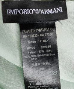 Emporio Armani Pale Green Silk Satin Poncho One Size For Women -Emporio Armani sale luxury women emporio armani used clothes p684686 003