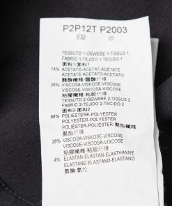 Emporio Armani Slate Grey Crepe Contrast Panel Trousers L Waist 35" For Women -Emporio Armani sale luxury women emporio armani used clothes p686862 004