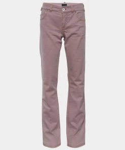 Emporio Armani Pale Pink Denim Straight Fit Jeans M For Women