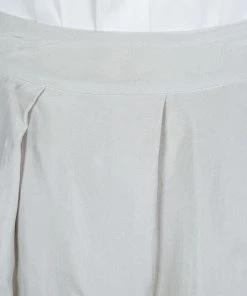 Emporio Armani Beige Silk Pleated Maxi Skirt M For Women -Emporio Armani sale luxury women emporio armani used clothes p68942 0004