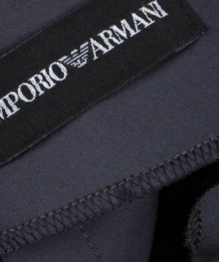 Emporio Armani Grey Cotton Pleat Detail Cap Sleeve Top L For Women -Emporio Armani sale luxury women emporio armani used clothes p70809 005