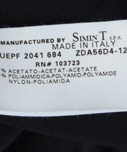 Emporio Armani Black Knit Buckle Strap Detail Gathered Dress M For Women -Emporio Armani sale luxury women emporio armani used clothes p73877 006