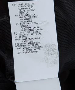 Emporio Armani Black Frill Detail Belted Blazer S For Women -Emporio Armani sale luxury women emporio armani used clothes p74645 006